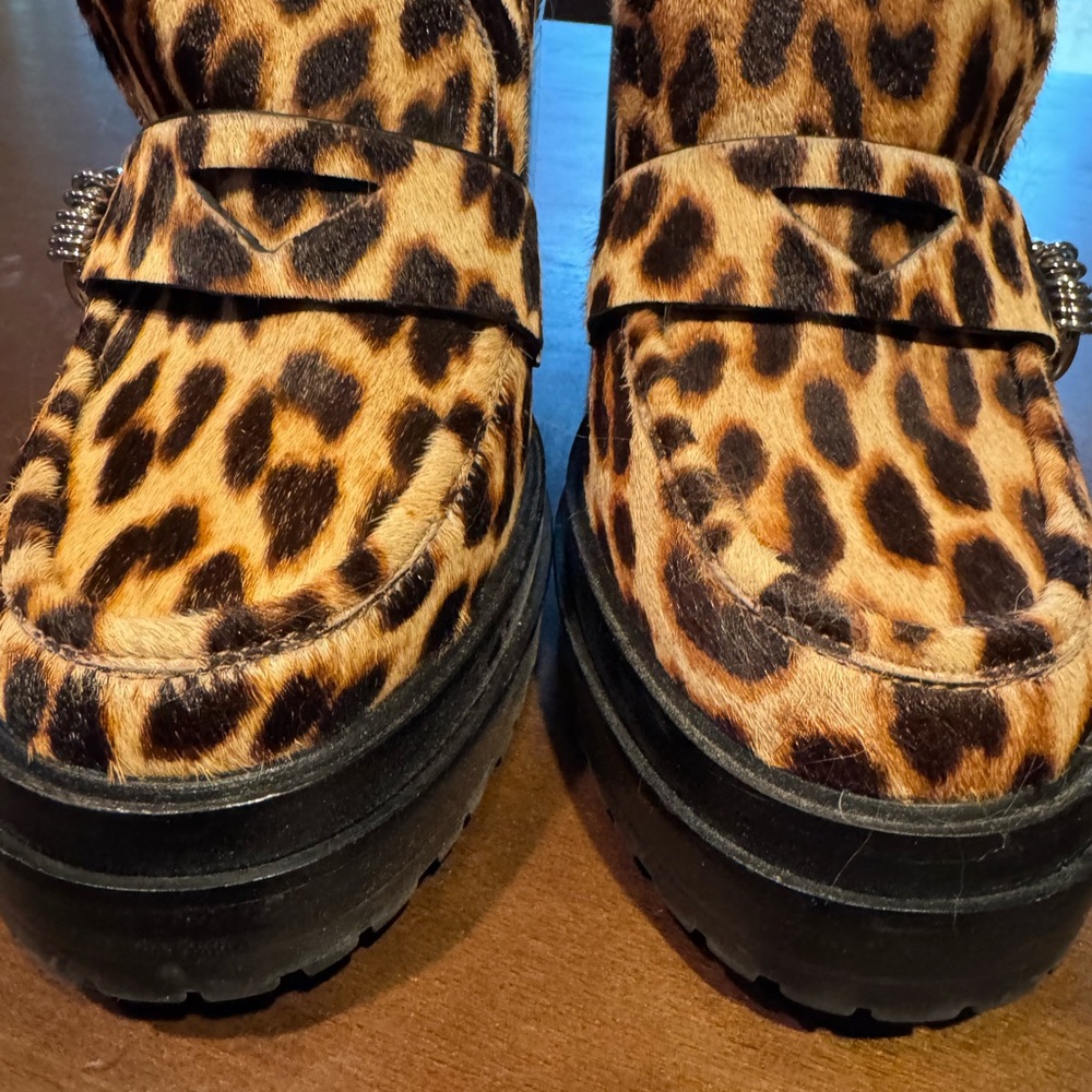 Gianni Bini Dyed Calf Hair Leopard Print Women Shoes size 9.5M - Picture 9 of 10